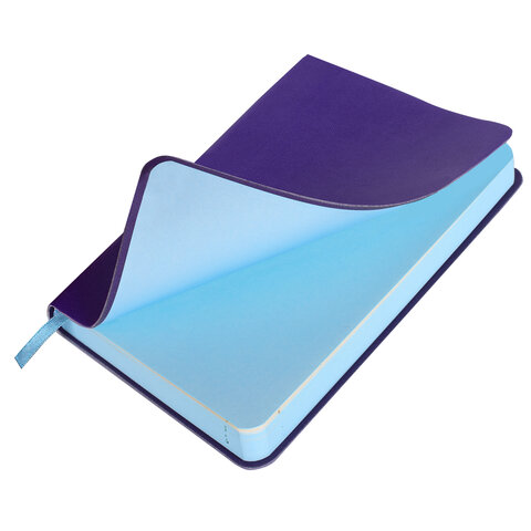 Ежедневник недатированный МАЛЫЙ 100х150 мм А6 BRAUBERG "Metropolis Mix", под кожу, 136 л., сиреневый, 113305 - фото 3