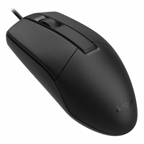Мышь проводная A4TECH OP-330, USB, 2 кнопки + 1 колесо-кнопка, оптическая, черная, 1530236 - фото 8