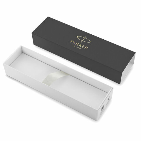 Ручка перьевая PARKER "Jotter Originals Black Chrome CT", корпус черный, детали из нержавеющей стали, синяя, 2096894 - фото 3