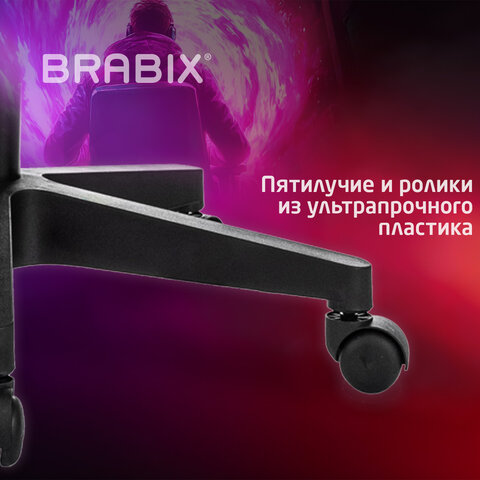 Кресло компьютерное BRABIX "Shooter GM-123", 2 подушки, ткань, серое, 533192 - фото 16