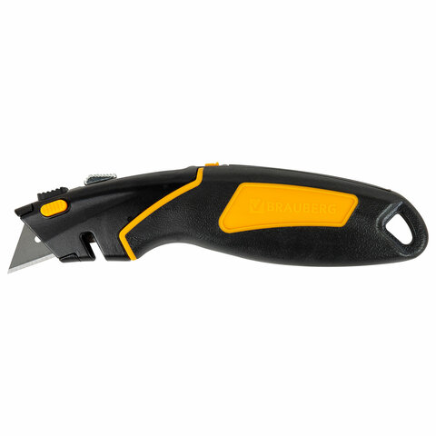 Нож универсальный мощный цинковый BRAUBERG METALLIC PRO, автофиксатор, резиновые вставки, 238738 - фото 10