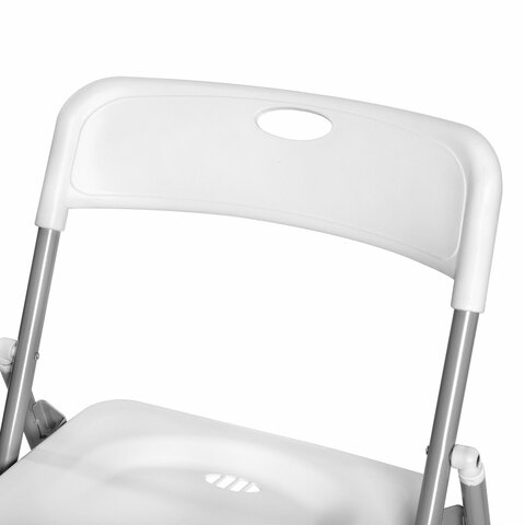 Стулья складные BRABIX "Golf Lite CF-017", КОМПЛЕКТ 4 шт., серебристый каркас, пластик, белый, 533035 - фото 11