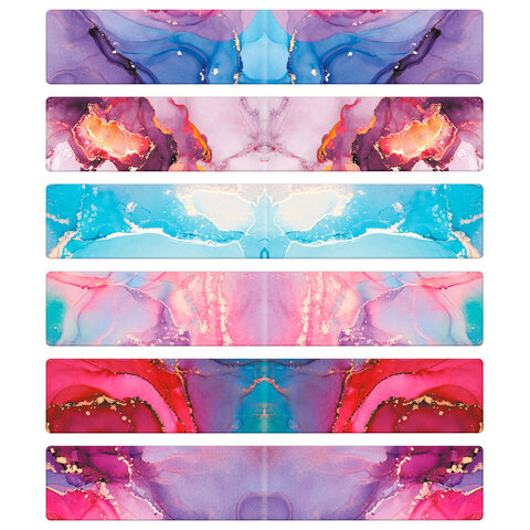 Закладки для книг МАГНИТНЫЕ, "АССОРТИ 5 ДИЗАЙНОВ ABSTRACTION", 6 штук, 60x20 мм, FUNSTER (ФАНСТЕР), 116653 - фото 10