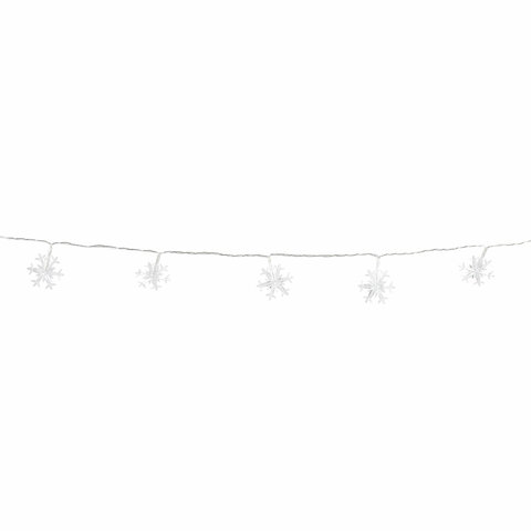 Электрогирлянда-нить комнатная "Снежинки" 10 м, 80 LED, теплый белый, USB, ЗОЛОТАЯ СКАЗКА, 592204 - фото 3