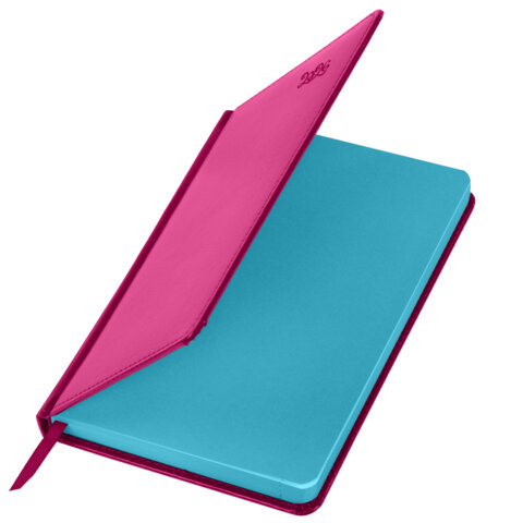 Ежедневник датированный 2026, А5, 138x213 мм, BRAUBERG "Rainbow", под кожу, розовый, 117078 - фото 4