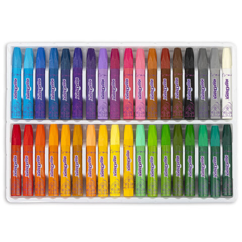 Восковые мелки утолщенные на масляной основе ЮНЛАНДИЯ "ДОМИКИ", 36 цветов, 273092 - фото 5