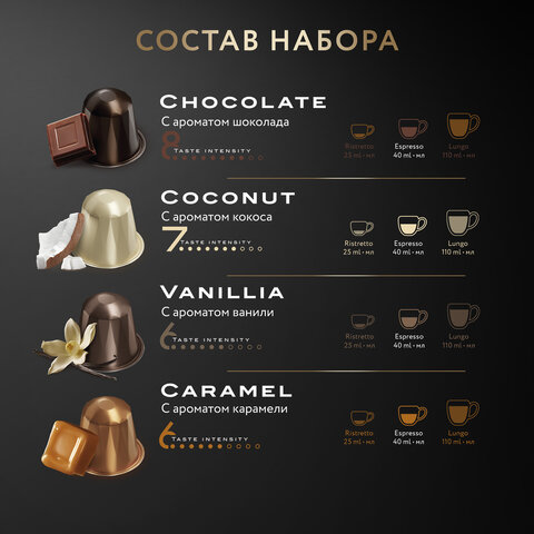 Кофе в капсулах 40 капсул, 8 вкусов, для Nespresso, JARDIN "Grand Capsule Collection" - фото 4