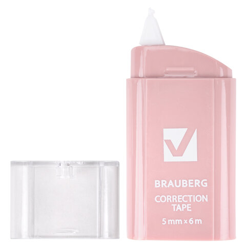 Корректирующая лента BRAUBERG COMPACT PASTEL, 5 мм х 6 м, КОМПЛЕКТ 6 штук, пенал с zip-lock, 272496 - фото 8