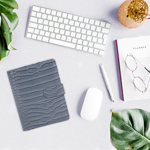 Ежедневник-органайзер недатированный B6 150x190 мм BRAUBERG "Comodo", под кожу, 160 л., серый, 116207 - фото 7