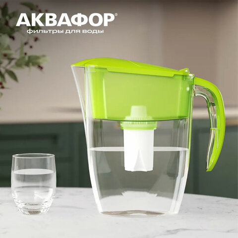 Кувшин-фильтр для очистки воды АКВАФОР "Реал В15", 2,9 л, со сменной кассетой, салатовый, 210156 - фото 7