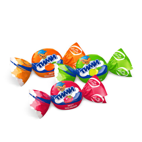 Конфеты желейные KONTI "Timi" Mix со вкусами яблока, апельсина и малины, 1000 г, пакет, 15880 - фото 4