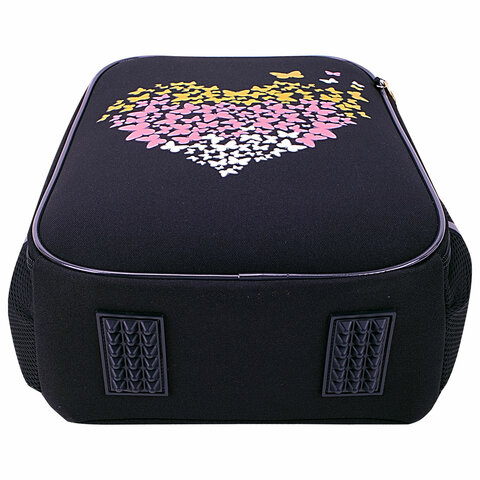 Ранец BRAUBERG LIGHT, 1 отделение, с брелоком, "Shining heart", фольгированная печать, 36х26х13 см, 272029 - фото 7