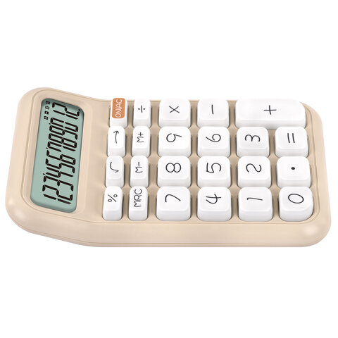 Калькулятор настольный BRAUBERG KW-500-BG (93x148 мм), 3D-кнопки, 12 разрядов, бежевый, 272955 - фото 5