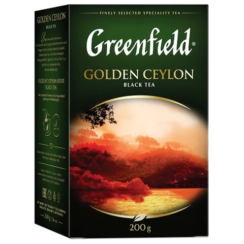 Чай листовой GREENFIELD "Golden Ceylon" черный цейлонский крупнолистовой 200 г, 0791-10 - фото 3