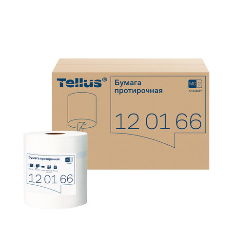 Бумага протирочная Торк/Tellus M2 1 сл. ЦВ 6рул/кор,базовая,белая 120166 - фото 1