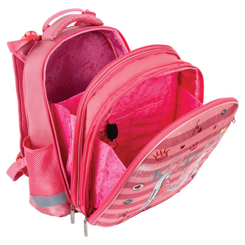 Ранец ЮНЛАНДИЯ EXTRA, с дополнительным объемом, "Pink sneakers", 38x29x18 см, 229928 - фото 7