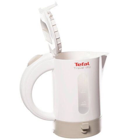 Чайник TEFAL KO120130, 0,5 л, 650 Вт, закрытый нагревательный элемент, пластик, бело-бежевый, 7211001544 - фото 3