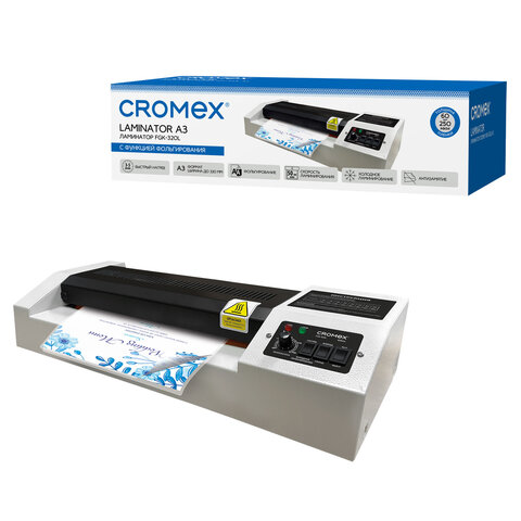 Ламинатор CROMEX (КРОМЕКС) FGK-320L формат А3, толщина пленки 60-250 мкм, скорость 50 см/мин, 533124 - фото 1