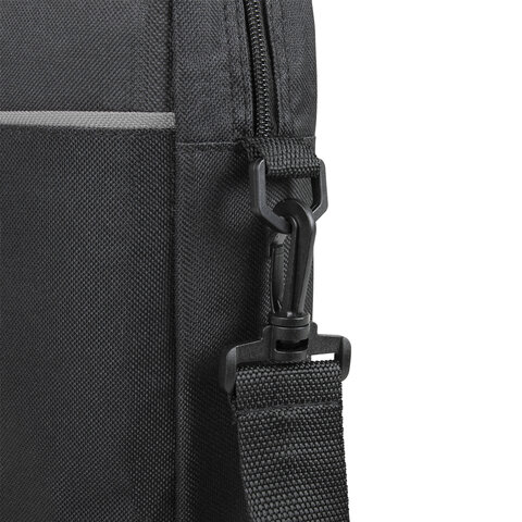 Сумка портфель BRAUBERG PRACTICAL с отделением для ноутбука 15,6", Grey line, черная, 29х40х7 см, 272604 - фото 7