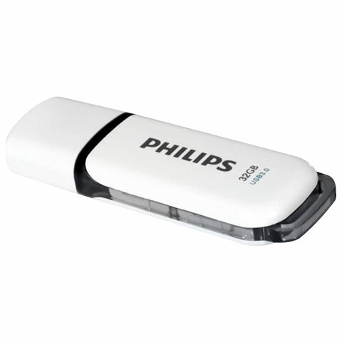 Флеш-диск 32 GB PHILIPS SNOW, разъем USB 3.0, черный, FM32FD75B/97 - фото 1