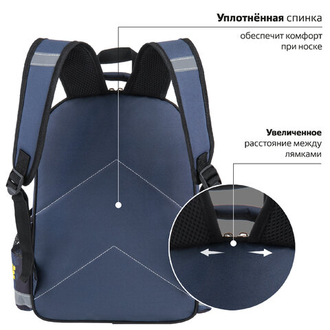 Рюкзак ПИФАГОР SCHOOL, 1 отделение, 3 кармана, "Game zone", 38x28х14 см, 271407 - фото 11