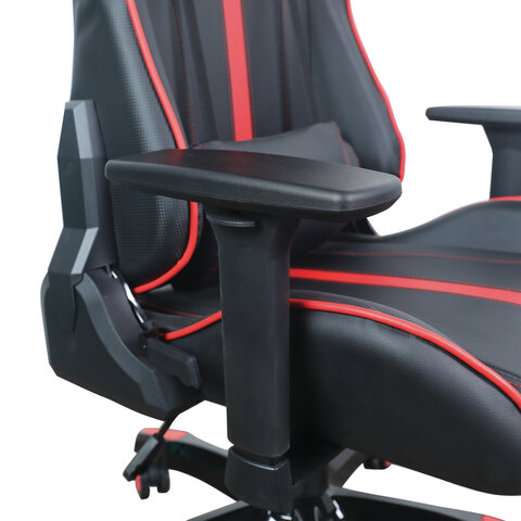 Кресло компьютерное BRABIX "GT Carbon GM-120", две подушки, экокожа, черное/красное, 531931 - фото 13