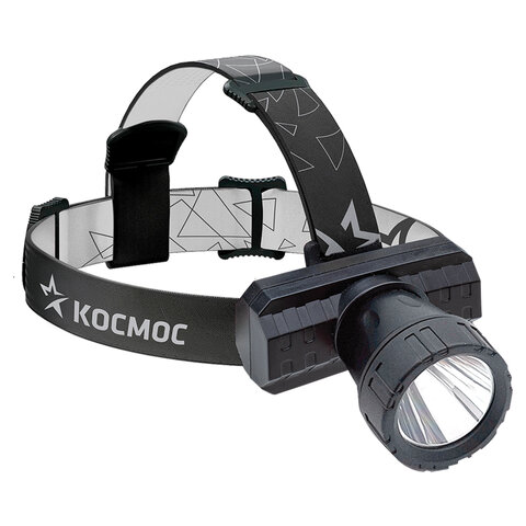 Фонарь налобный аккумуляторный КОСМОС 3 Вт LED, Li-ion, заряд от USB, KocAcHead3W - фото 1