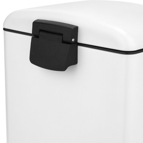 Ведро мусорное с педалью 12 л, крышка с доводчиком, белое матовое, металл, LAIMA ULTRA, 701566 - фото 4