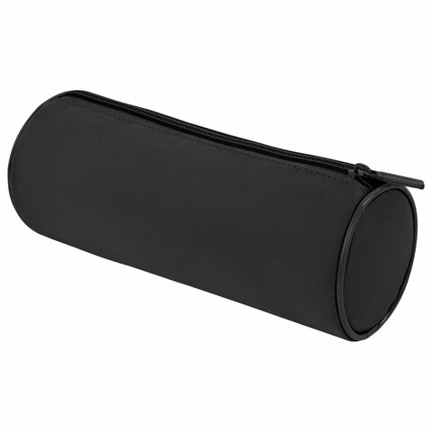 Пенал-тубус BRAUBERG, с эффектом Soft Touch, мягкий, черный, 22х8 см, 272302 - фото 1