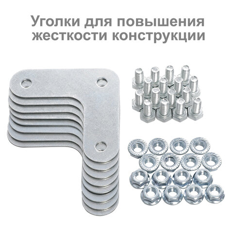 Стеллаж металлический BRABIX "ГРАФИТ MS KD-180/30/70-5", лофт, 1800х700х300 мм, 5 полок, 291267, S240BR123593 - фото 8