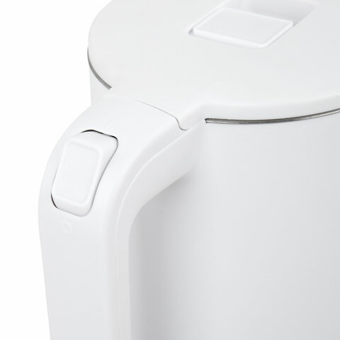 Чайник электрический с двойными стенками SONNEN KT-8718W, 1,7 л, 2200 Вт, белый, 454685 - фото 6