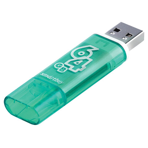 Флеш-память Smartbuy Glossy, 64Gb, USB 2.0, зел, SB64GBGS-G - фото 3