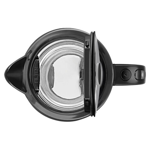 Чайник BOSCH TWK70B03, 1,7 л, 2400 Вт, закрытый нагревательный элемент, стекло, черный - фото 5