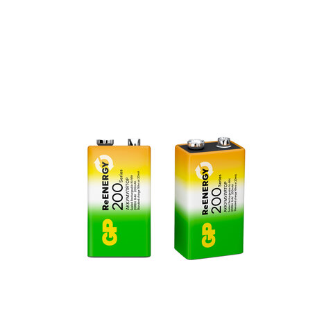 Батарейка аккумуляторная GP ReEnergy Ni-Mh 1 шт., "Крона" (20R8H 9V), 200 mAh, 20R8HRGY-2CRCB1 - фото 4