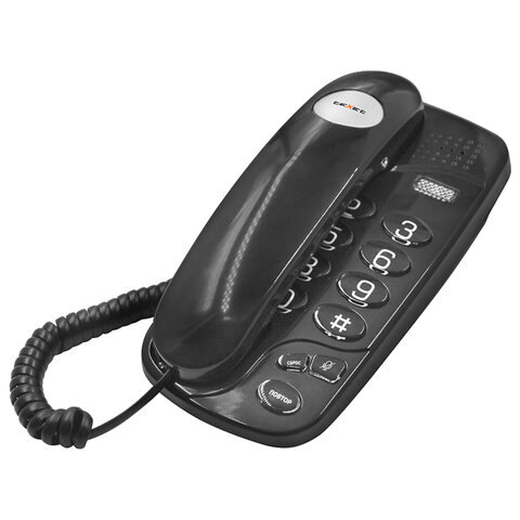 Телефон TEXET TX-238, световая индикация звонка, тональный / импульсный режим, повтор, черный, 126898 - фото 1