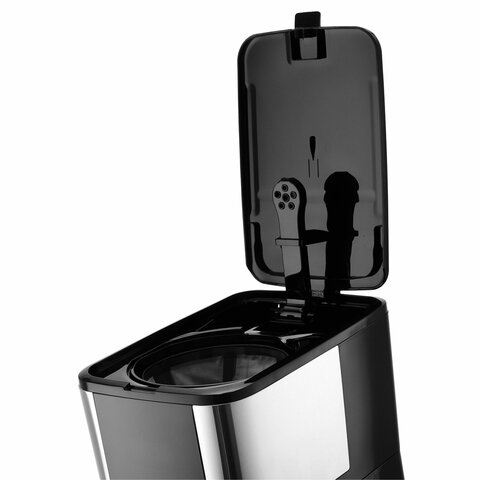 Кофеварка капельная BRAYER BR1125, 900 Вт, объем 1,25 л, LED-дисплей, термокружка в ПОДАРОК, черная - фото 7