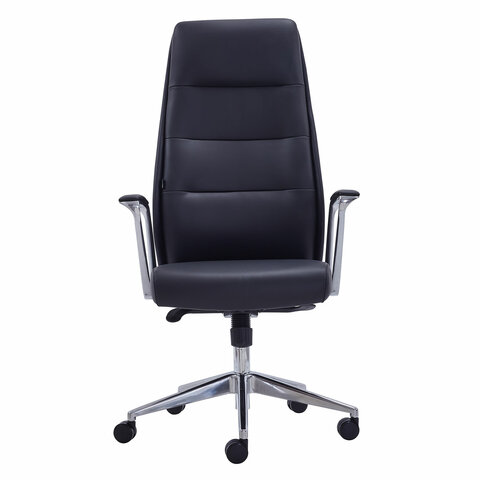 Кресло BRABIX PREMIUM ''Adept EX-752'', синхромеханизм, алюминий, экокожа, черное, 532930 - фото 2