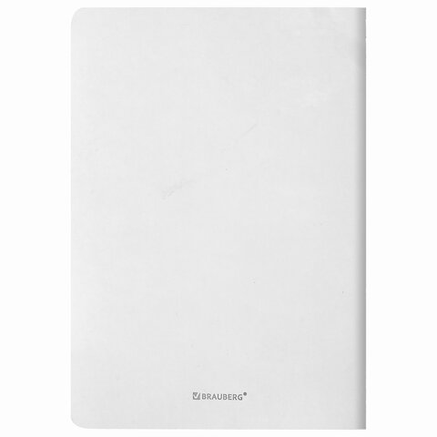 Тетрадь 60 л. в линию обложка кожзам SoftTouch, сшивка, B5 (179х250мм), БЕЛЫЙ, BRAUBERG RAINBOW, 403887 - фото 5