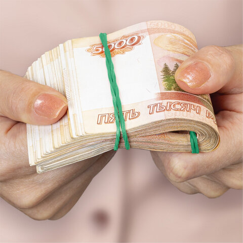 Резинки банковские универсальные диаметром 60 мм, BRAUBERG 1000 г, зеленые, натуральный каучук, 440103 - фото 6