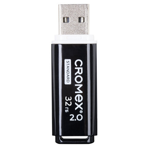 Флеш-диск 32 GB, CROMEX (КРОМЕКС) Standard USB 2.0, черный, 514159 - фото 3