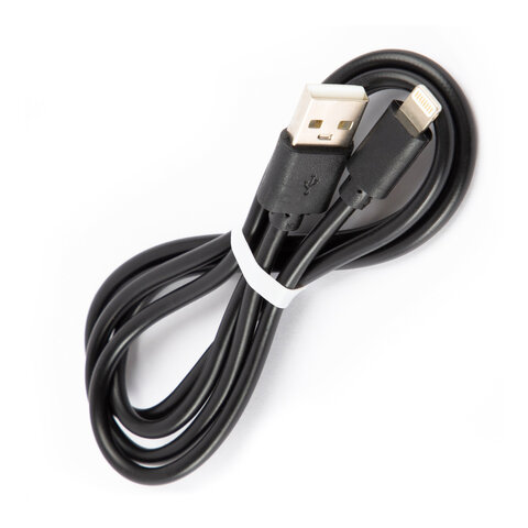 Кабель USB 2.0 – Lightning, 1 м, RED LINE, для подключения портативных устройств, черный, УТ000008646 - фото 4