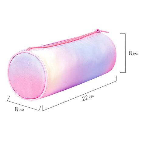 Пенал-тубус BRAUBERG, с эффектом Soft Touch, мягкий, "Rainbow Cloud", 22х8 см, 229013 - фото 9