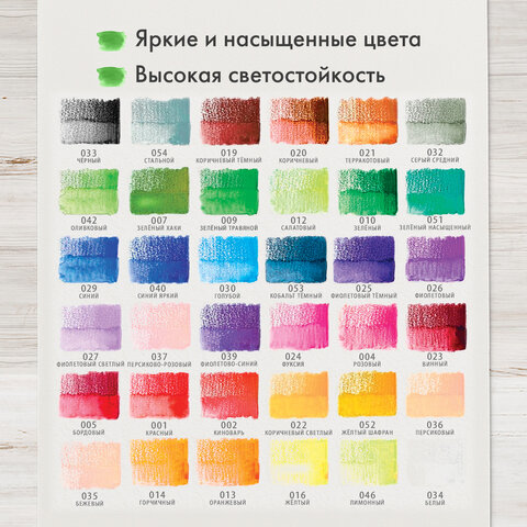 Карандаши художественные цветные акварельные BRAUBERG ART CLASSIC, 36 цветов, грифель 3,3 мм, 181531 - фото 10