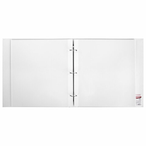 Фотоальбом BRAUBERG свадебный, 20 магнитных листов 30х32 см, обложка под фактурную кожу, на кольцах, белый, 390691 - фото 3