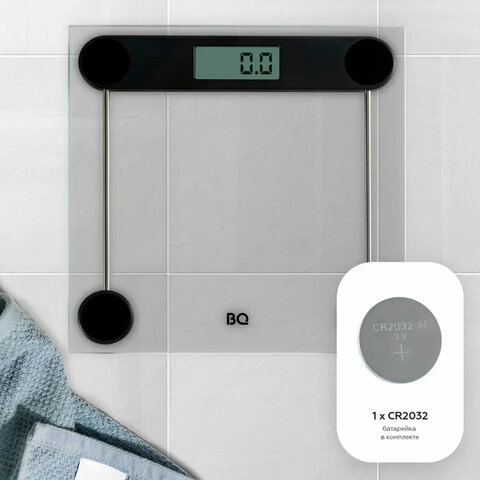 Весы напольные BQ (БИ-КЬЮ) BS1012, электронные, вес до 180 кг, квадрат, стекло, 86191610 - фото 7