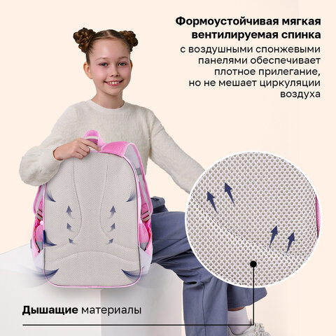Рюкзак BRAUBERG FAVOUR, 2 отделения, 3 кармана, "Пушистые котята", 40х29х15 см, 271417 - фото 12