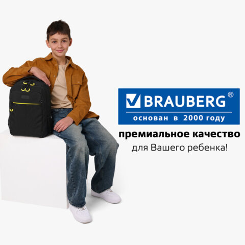 Рюкзак BRAUBERG MAIN, 2 отделения, 3 кармана, "Желтая вспышка", 38х26х17 см, 274397 - фото 18
