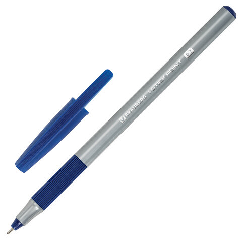 Ручки шариковые с грипом BRAUBERG "i-STICK POINT", НАБОР 10+2 ШТ., СИНИЕ, линия письма 0,35 мм, блистер,144025 - фото 2