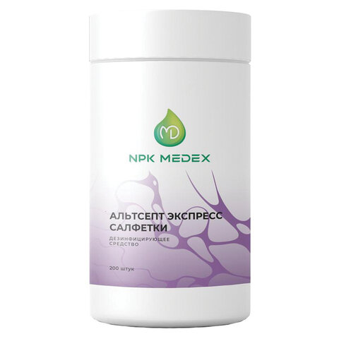 Дезинфицирующие салфетки влажные 200 шт., АЛЬТСЕПТ ЭКСПРЕСС, для обработки рук и поверхностей - фото 1