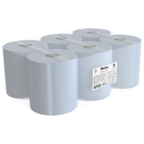 Бумага протирочная с центральной вытяжкой 175 метров VEIRO (M4) COMFORT, 2-слойная, КОМПЛЕКТ 6 рулонов, WP203 - фото 3